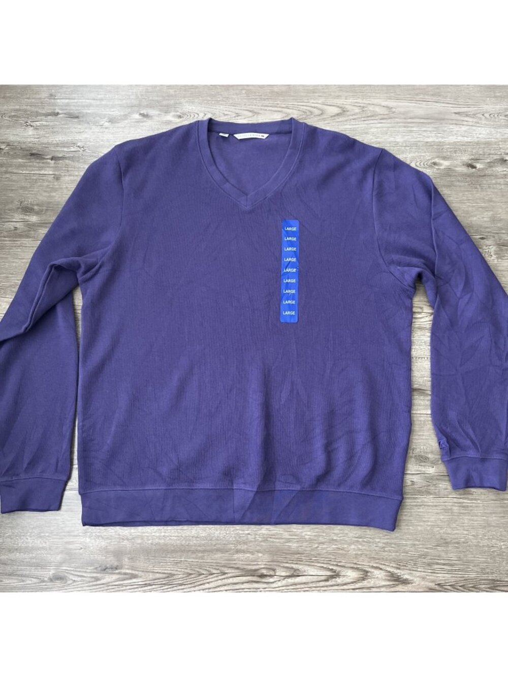 Cutter‎ & Buck V-Neck Sweater Mens L Purple Cotton Pullover Golf NWT